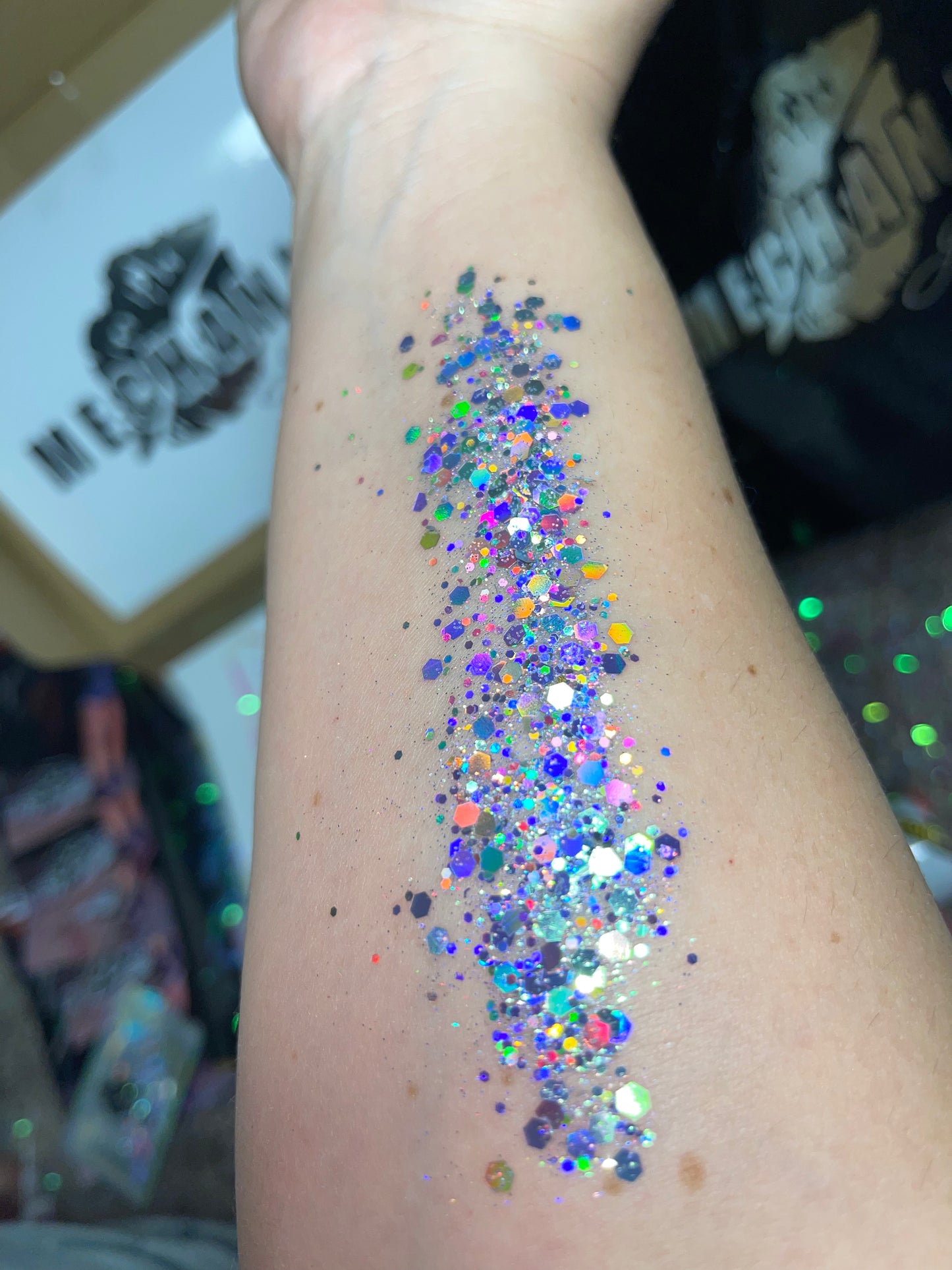 Mechanic holographic chunky body glitter