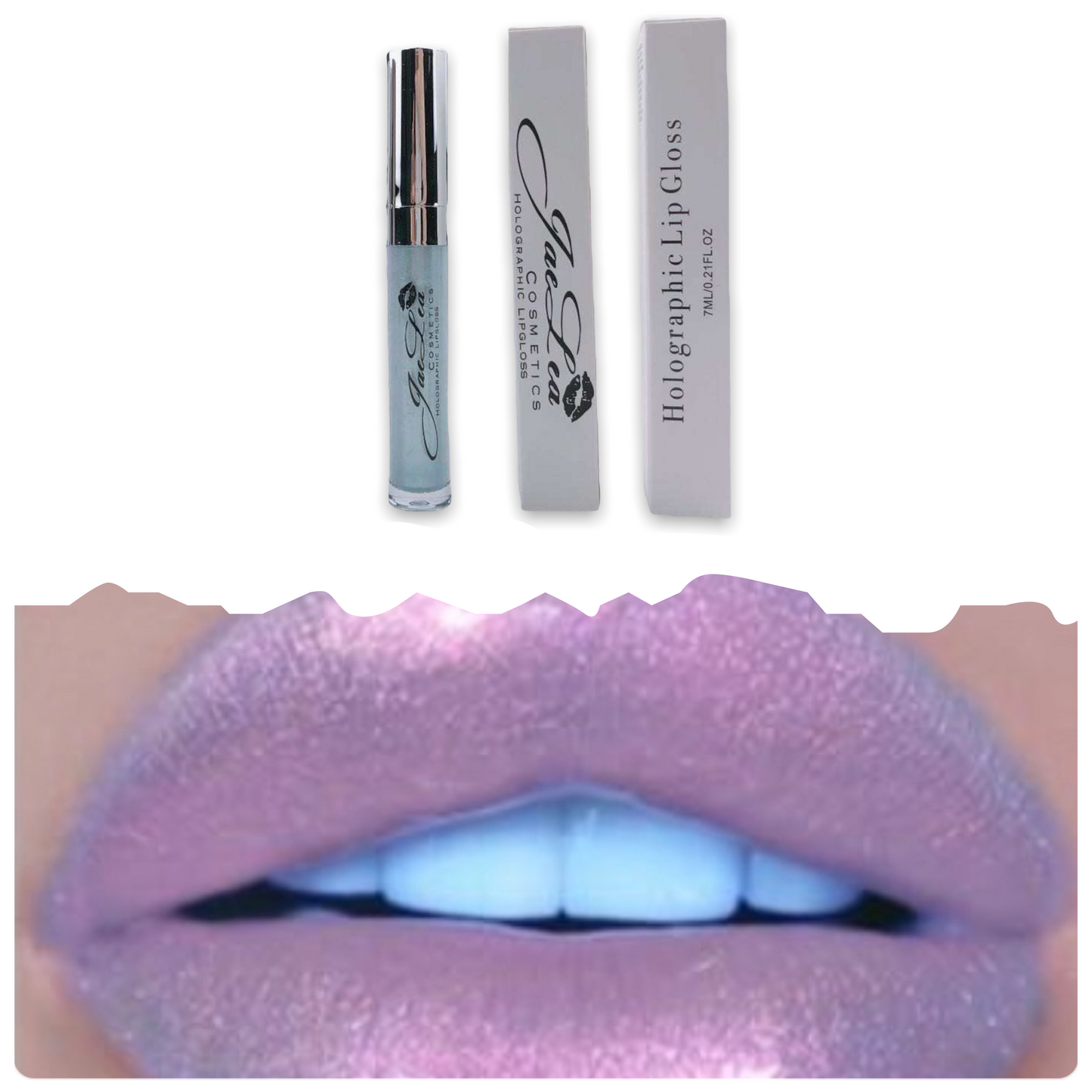 Holographic lip gloss