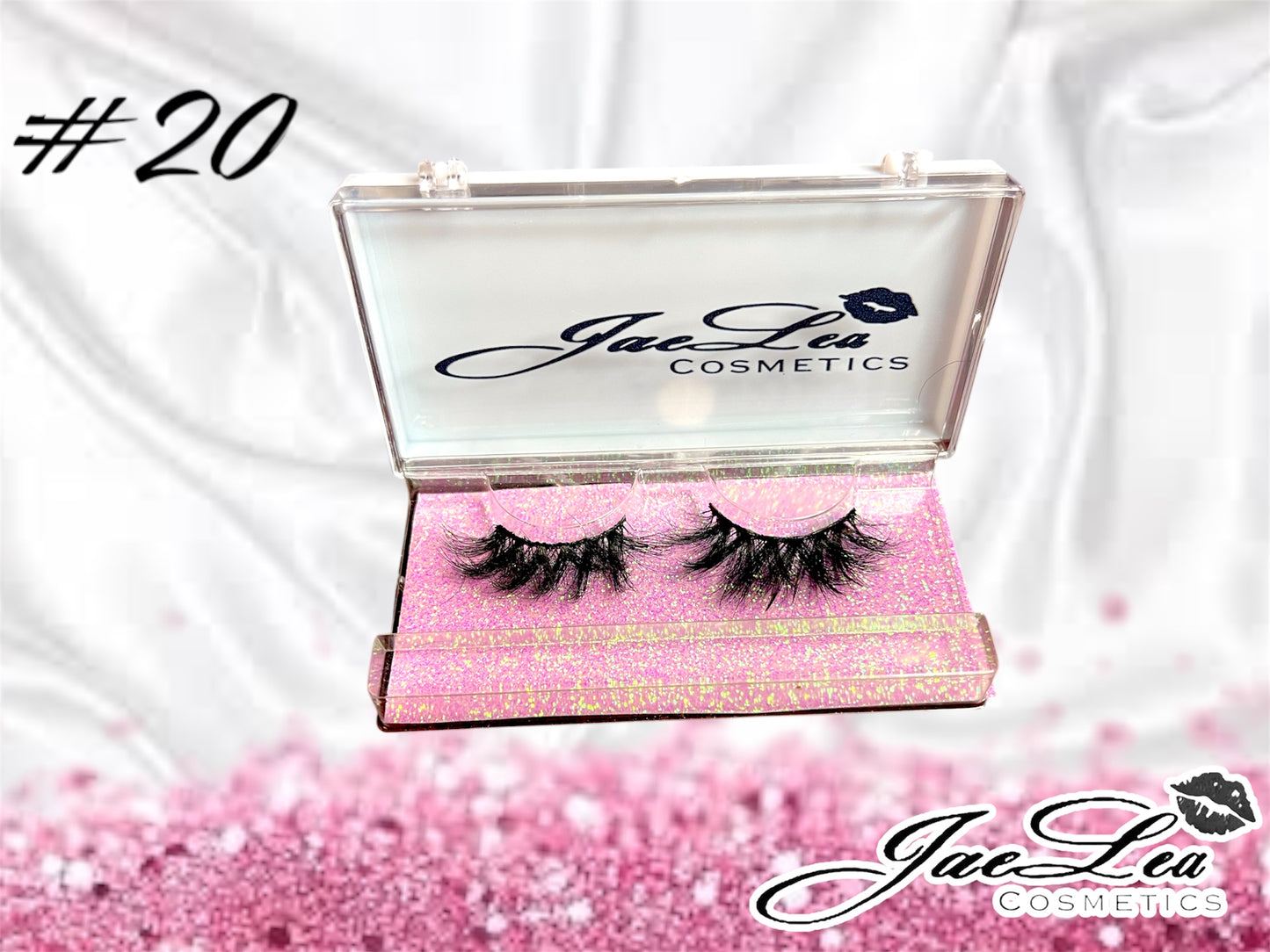 Faux Mink Glitter pink lashes