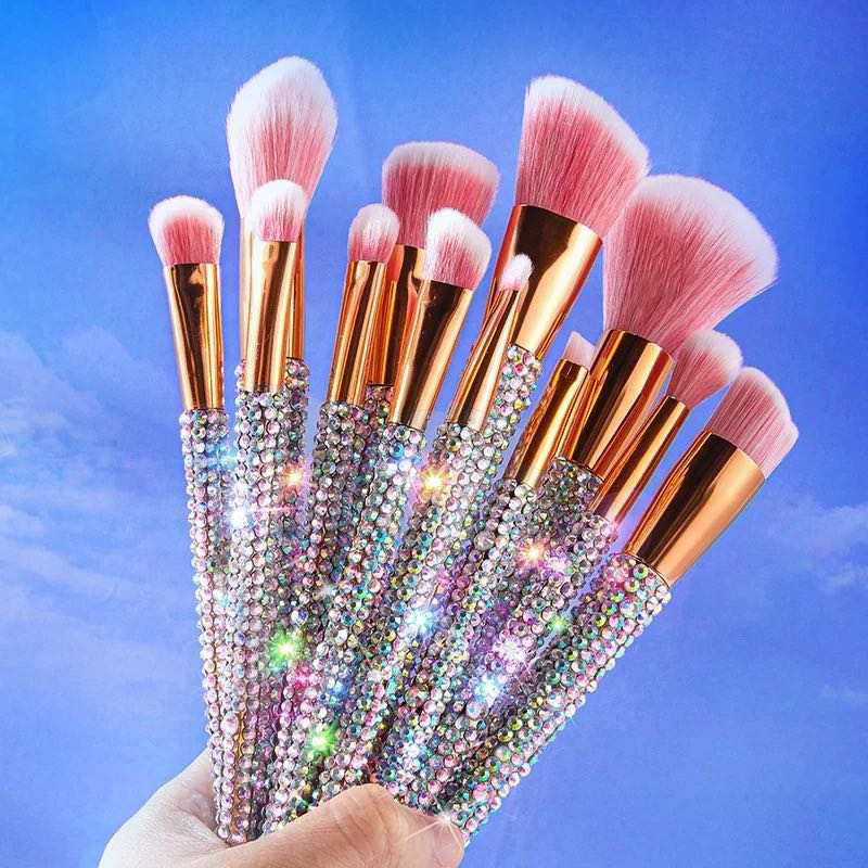 Makeup Bling Brushes Makeup Brush set bedazzled bling brushes handmade popular bling