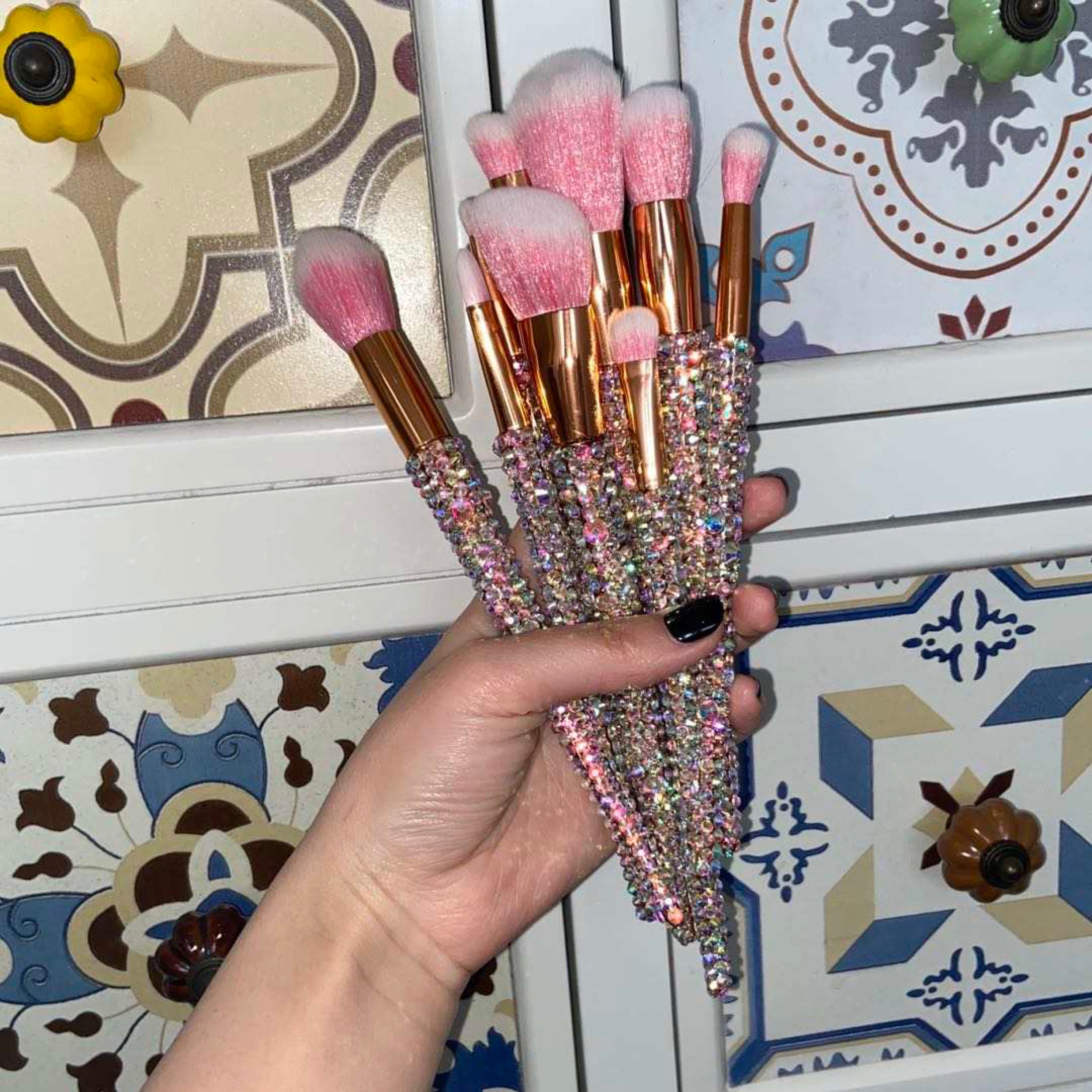 Outlet bling makeup brushes